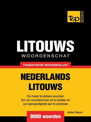 cover image of Thematische woordenschat Nederlands-Litouws